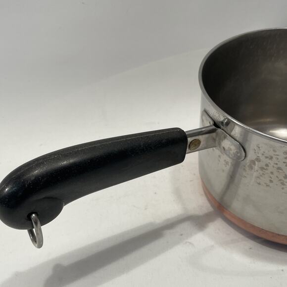 Vintage Revere Ware 1.5 Qt Copper Bottom Sauce Pan Pot No Lid Clinton ILL - Picture 4 of 5